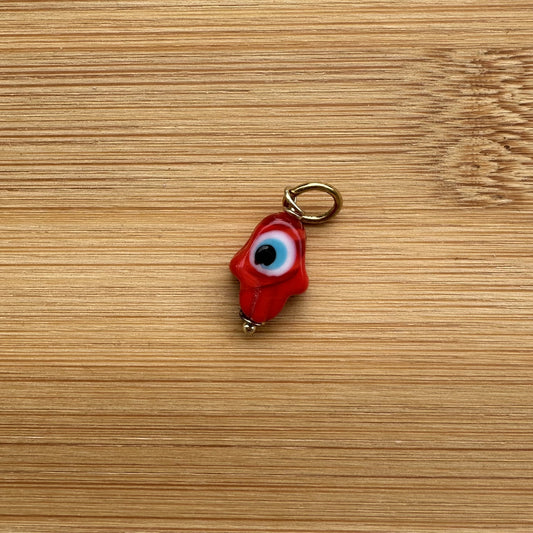 Pendentif mauvais oeil rouge