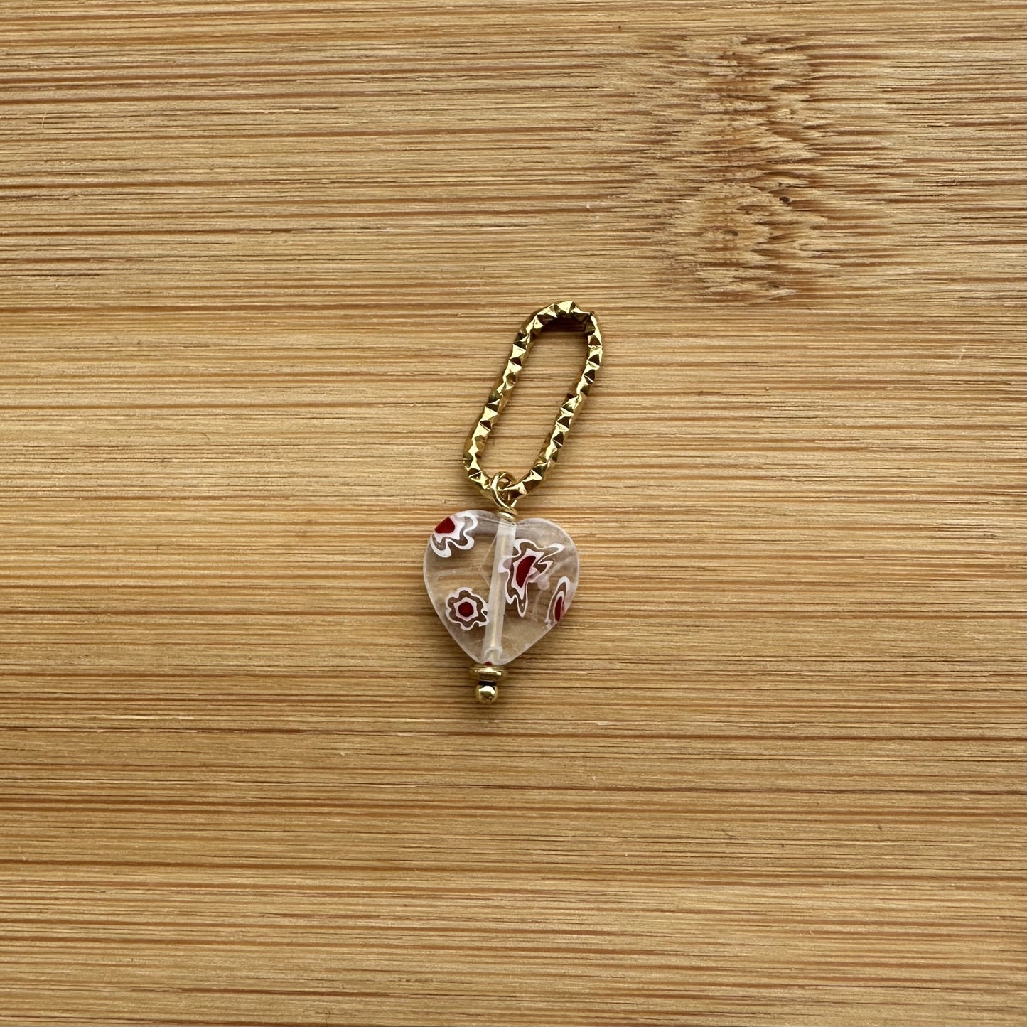 Pendentif coeur transparent